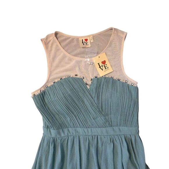 Love Point Large Mint Green Seafoam Gown Dress Prom Fairy Isle Whimsical - Picture 7 of 11